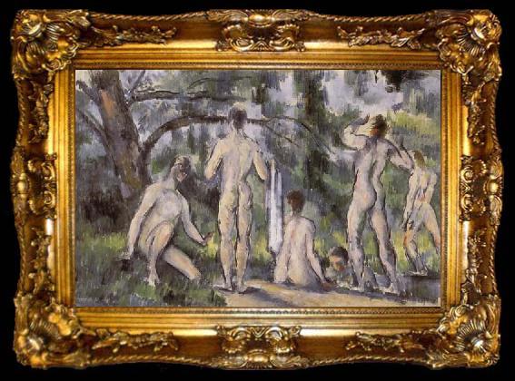 framed  Paul Cezanne Six Women, ta009-2